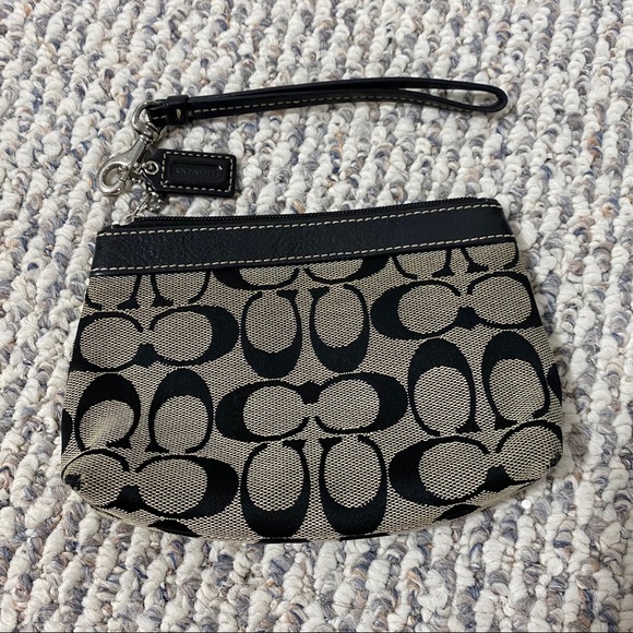 Coach Gray & Black Wristlet - Picture 2 of 6